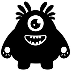 Fototapeta premium A pink colored horrible faced creature with bulging eyes and big teeth and unusual body characterizing the oddball monster 
