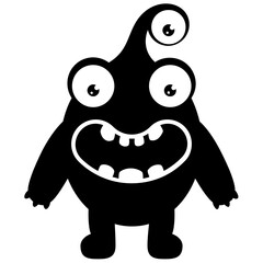 
A pink colored horrible faced creature with bulging eyes and big teeth and unusual body characterizing the oddball monster 
