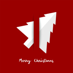 Christmas tree paper cut