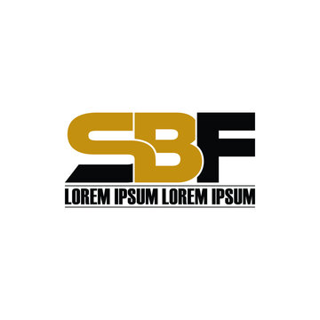 SBF letter monogram logo design vector