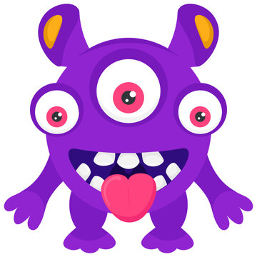 

A creepy fat creature with big eyes and ears having its teeth out, depicting heavy face monster 
