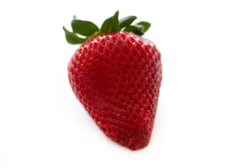 Perfect red strawberry on white background