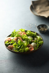 Freshly made smoked ham melon salad