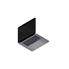 Computer icon, Laptop, PC 3D. laptop in isometric, side and top view. icon isolated. Vector illustration