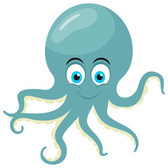 
A sea animal with small upper body and face having many legs to swim underwater symbolizing octopus 
