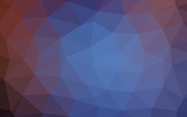 Dark Blue, Red vector abstract polygonal cover.