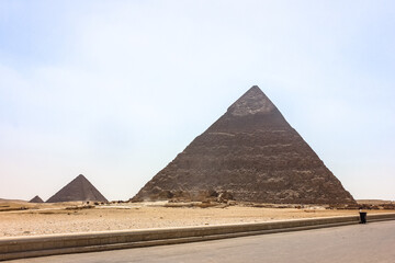 Fototapeta na wymiar Egypt, Giza. Desert of ancient Cairo. Excursion.
