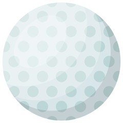 
Sports ball used for golfing, golf ball flat icon design 
