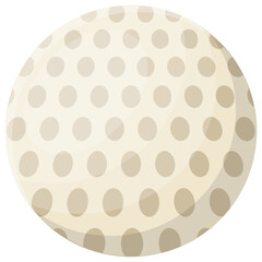 
Sports ball used for golfing, golf ball flat icon design 
