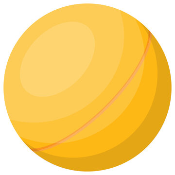 
A simple flat icon image of tennis ball 
