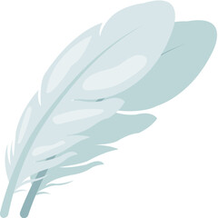 
A feather of a bird making icon for quill 
