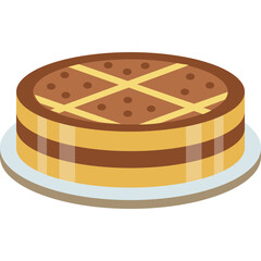 
Chocolate biscuits with cream in a the middle, a chocolate sandwich cookie icon
