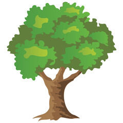 
Chestnut tree, spreading trees flat icon
