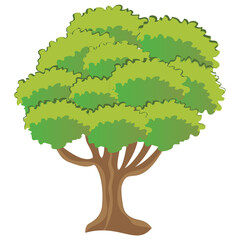 
Chestnut tree, spreading trees flat icon
