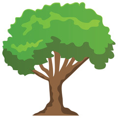 
Chestnut tree, spreading trees flat icon
