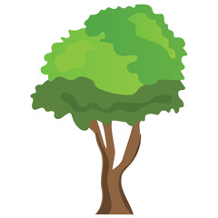 
Chestnut tree, spreading trees flat icon
