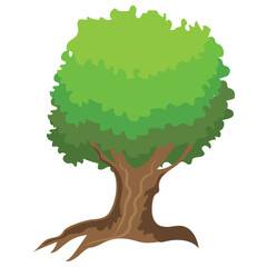 
Chestnut tree, spreading trees flat icon
