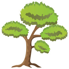 
A simple flat icon design of umbrella pine tree
