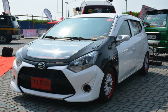 Daihatsu Ayla compact car at Bumper to Bumper 15 car show