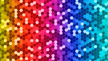 abstract background hexagon with rainbow colour