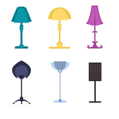 set of lamps. floor lamps in baroque and scandi style