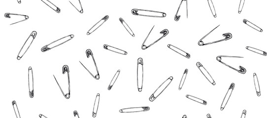 Pin vector hand drawn illustration.	