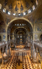 San Marco Cathedral iterior in Venice, Venezia, Italy, Europe
