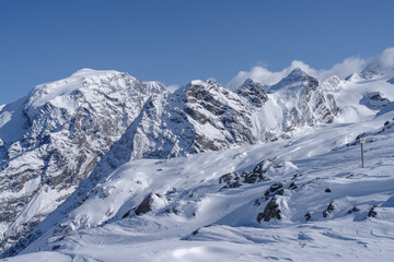 Fototapeta na wymiar Ortler Alps mountain range of the Southern Rhaetian Alps mountain group, Italy