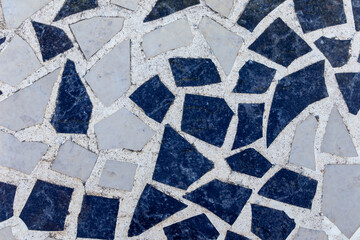 Fototapeta na wymiar blue mosaic tile background