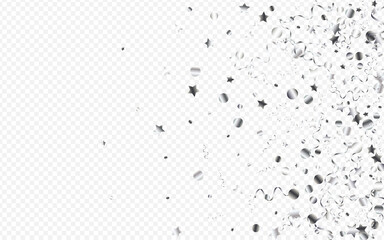 Silver Ribbon Flying Vector Transparent 