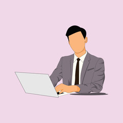 an office man
an office man who is operating his laptop