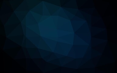 Fototapeta premium Dark BLUE vector low poly texture.