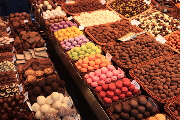 Macarons on display