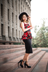 park woman fashion beautiful park