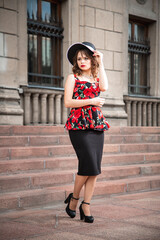 park woman fashion beautiful park