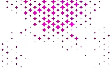 Light Purple vector cover with small and big stars.