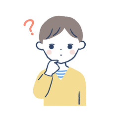 考え込む男の子