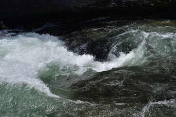 渓流の渦、片品渓谷