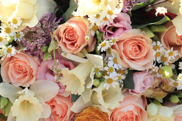 Pastel spring flowers