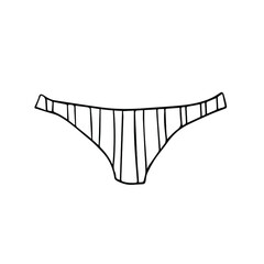 Sketch of women's panties. Doodle illustration. Vector outlines elements for design.