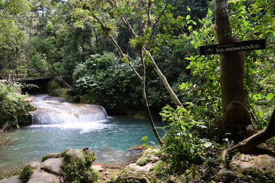 El nicho national park beautiful waterfalls in Cuba America