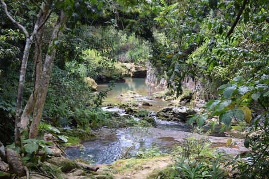 El nicho national park beautiful waterfalls in Cuba America