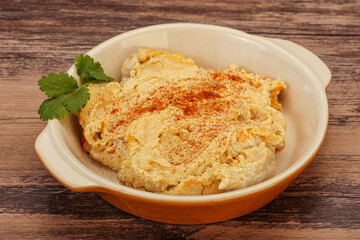 Vegan dietary cusine - humus snack