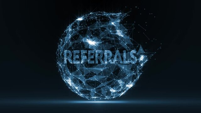 Businessman presses button referrals on virtual screens. Business, Technology, Internet and network concept.