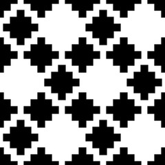 Inca crosses seamless pattern. Ethnic ornament. Folk background. Geometric wallpaper. Cross shapes image. Tribal motif. Ancient mosaic. Digital paper, web design, textile print, abstract. Vector