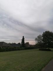 clouds over the field