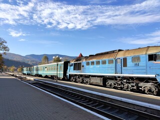 Obraz premium train in the countryside