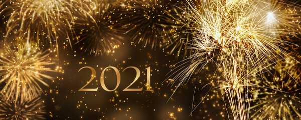 goldenes feuerwerk silvester 2021