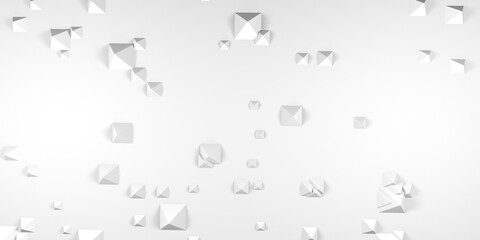 Abstract pyramid geometric concept background. 3D Render.