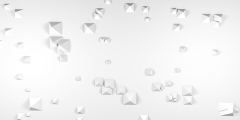 Abstract pyramid geometric concept background. 3D Render.